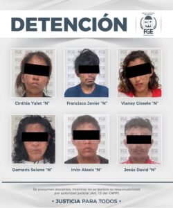 Seis personas detenidas por su probable participación en narcomenudeo