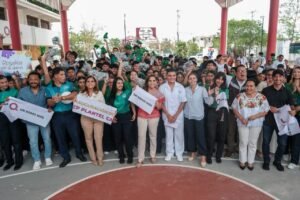 Mara Lezama inaugura domo en Conalep Cancún III tras 18 años de espera
