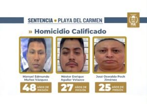Sentencian a tres responsables del asesinato de cuatro inspectores en Playa del Carmen en 2023